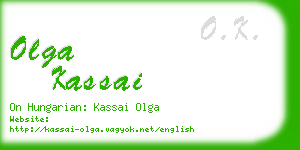 olga kassai business card